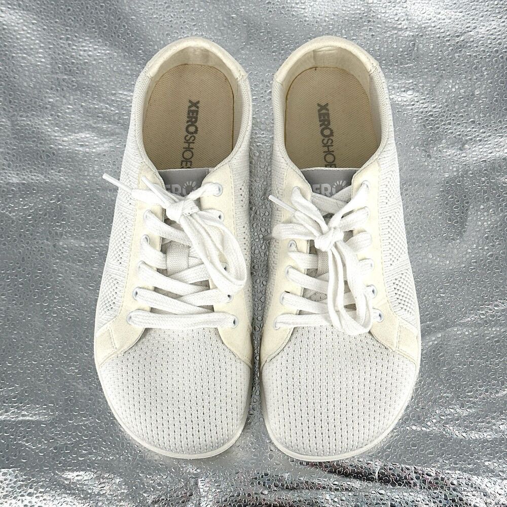 Xero Shoes Dillon Womens Size 9 White Knit Minimalist Barefoot Lace Up - Picture 3 of 13